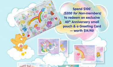(Till 7 Sep 2022) Care Bears spend $100 and redeem small pouch and greeting card in store AMK Hub