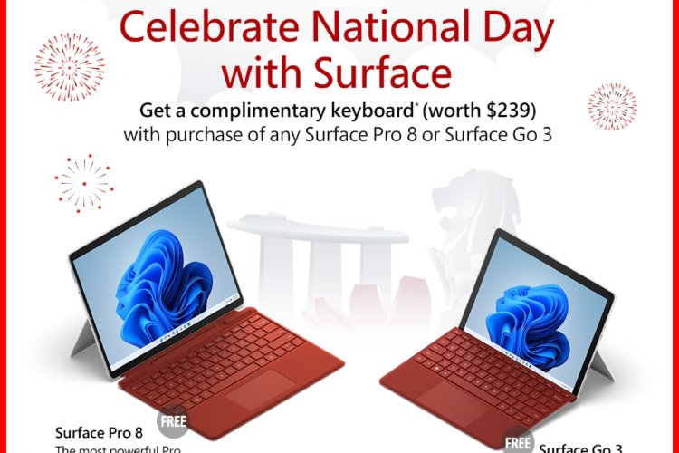 (National Day 2022) Best Denki x Microsoft surface free keyboard (worth