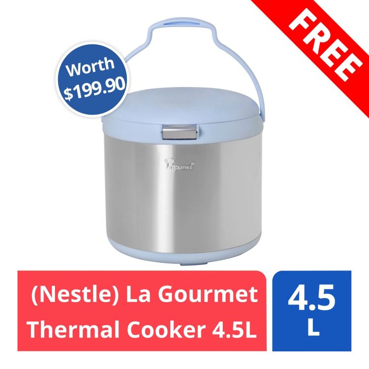 (till 31 Aug 2022) Nestle x Fair Price free La Gourmet Thermal Cooker (worth 190.90) when you spend 128.00 on Nestle products