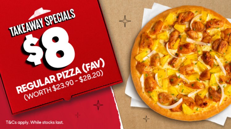 (Till 31 Oct 2022) Pizza Hut Singapore takeaway special $8 for regular pizza (UP $23.90 - $28.20) or sharing box $11.50 (UP $36.20)