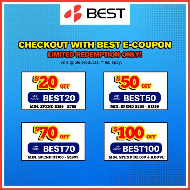 (Till 25 Aug 2022) Best Denki extra up to $100 coupons discount and up to 60% off for digital products Dyson Samsung Bosch Panasonic and more