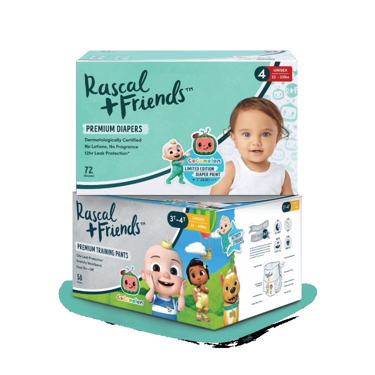 (Till further notice) Rascal + Friends premium diapers free CoComelon interactive sticker