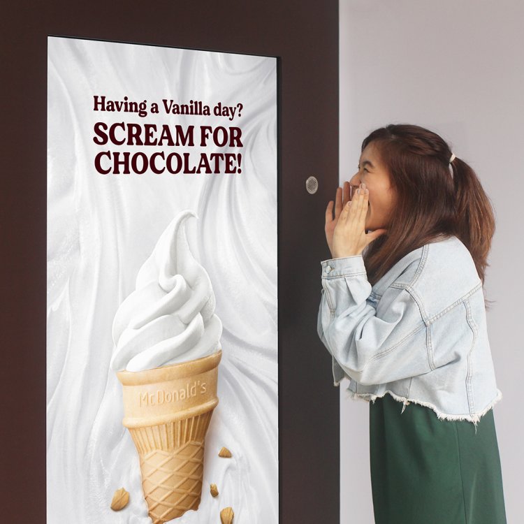 (Till 31 Aug 2022) McDonald free Hershey chocolate ice cream when you scream at booth in Funan outlet