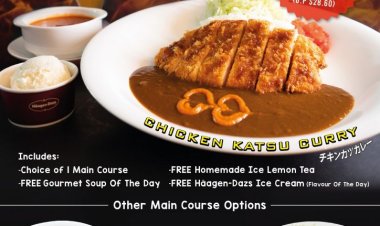Monster Curry lunch promotion $15.50 for set meal with main course drink soup and dessert