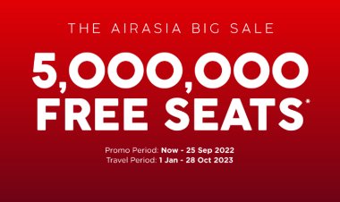 (Till 25 Sep 22) Airasia free seat travel period Jan to Oct 2023, book now to reserve your seat