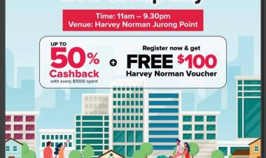 Harvey Norman bto new homeowner get up to 50% cashback with $1k spend and get $100 voucher free register now (23 Sep to 10 Oct)