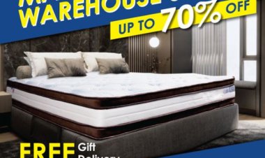 Dunlopillo Marina Square warehouse sale up to 70% off with free pillow mattress protector with purchase till 30 Sep