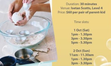 Isetan bath bomb workshop kid + parent pair $60 this weekend 1 Oct to 2 Oct
