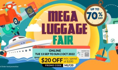 Takashimaya mega luggage fair up to 70% off Bluetooth speaker, luggage, backpack, headphone, earpiece, neck support pillow and more till 2 Oct 2022