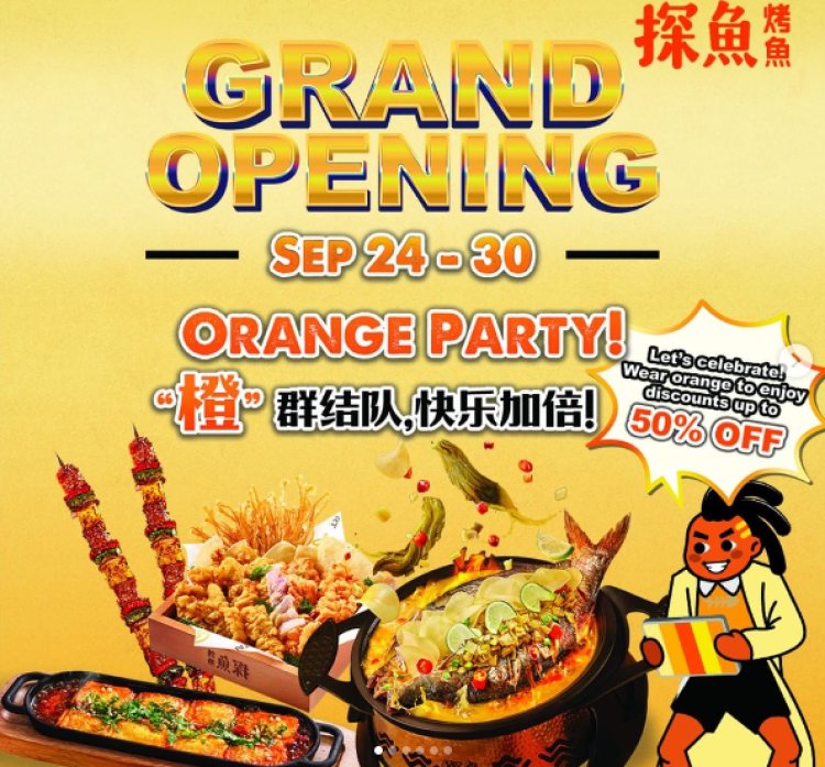 Tanyu grand opening at Waterway Point wear orange to enjoy discount up to 50%