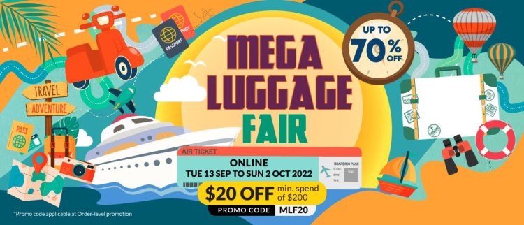 Takashimaya mega luggage fair up to 70% off Bluetooth speaker, luggage, backpack, headphone, earpiece, neck support pillow and more till 2 Oct 2022