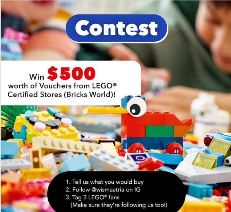 Wisma Atria @ Instagram giveaway $ voucher for Lego to 5 winners join now at Instagram contest end 4 Oct