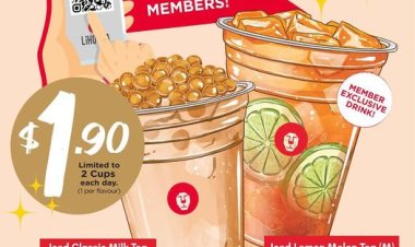 Liho member day $1.90 for any iced classic milk tea with golden bubble (M) or iced lemon melon tea (M)
