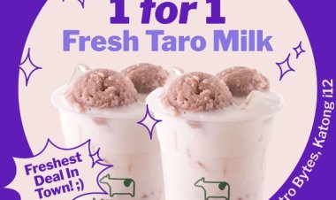 Milksha 1 FOR 1 freash taro milk at i12 Katong Mall only till 31 Oct T&C apply