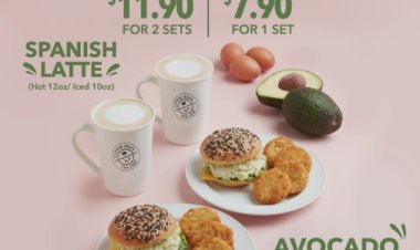Avocado breakfast set from The Coffee Bean & Tea Leaf one set for $7.90 or $11.90 for 2 sets