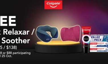 Colgate x Fair Price free OTO neck relaxar (worth $45) or back soother (worth $138) with min spend $48 or $88 till 25 Oct