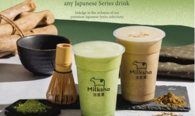 Milksha 50% off Japanese Series includes Izumo Matcha Milk, Azuki Matcha Milk, Hojicha Milk and Hojicha Jelly Frost second cup offer till 12 Oct