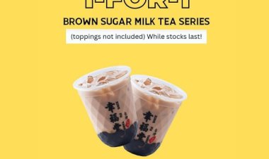 Xing Fu Tang brown sugar milk tea 1 for 1 promotion in October while stock last