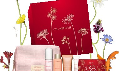 Clarins online exclusive $38 customize your beauty starter kits, till 31 Oct 2022