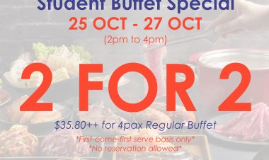 Seoul Garden Singapore 2 for 2 Student Buffet Special 25 Oct till 27 Oct