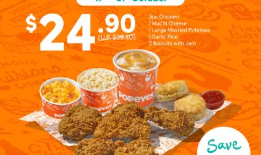 Popeyes SG app delivery promotion save up to 37% party meal, chicken & sandwich, tenders and fish till 31 Oct