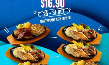 1-for-1 $16.90 for Sizzler Fish or Chicken by The Mahanttan Fish Market at Northpoint City till 31 Oct