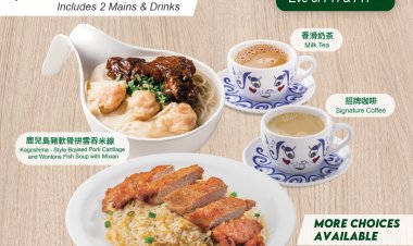 Tsui Wah weekday set dinner $26.80 for 2 pax with main courses and drinks
