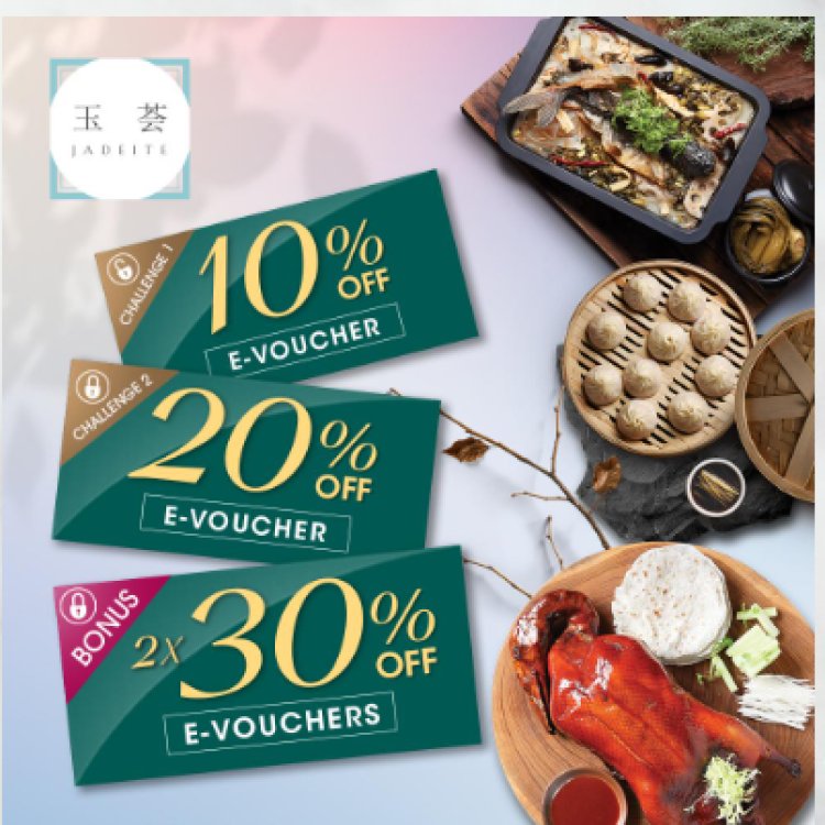 Thestepup challenge free discount voucher up to 30% off from Cystal Jade promotion till 30 Nov