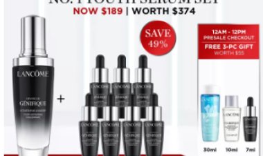 Lancome @ Lazada buy one free more than one deals super cheap to shop pre-order sets or 11.11