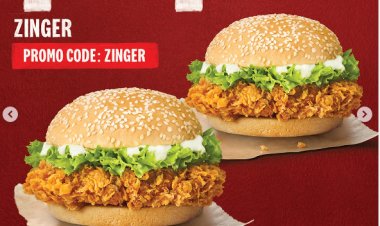 KFC 1 for 1 coupon comeback Fried chicken zinger burger cheese fries and more till 22 Nov