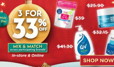 Watsons up to 50% off or buy one free one promotion Nov to Dec