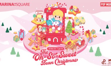Pop Mart @ Marina Square wowed by the 5-metre tall Sweet Bean Gashapon machine till 1 Jan 2023