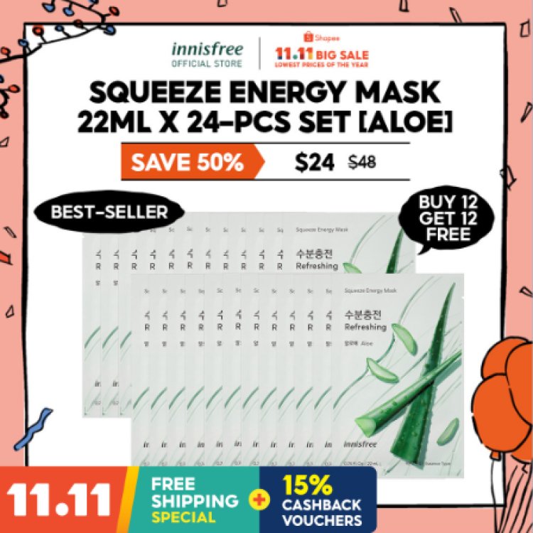 Innisfree @ Shopee Singapore buy 1 free 1 on 11.11 promo free gifts with purchase
