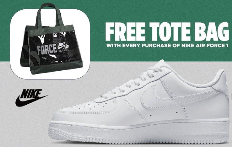 JD Sport free Nike tote bag with every purchase of Nike Air Force 1