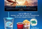 Shaw Theatres top up $8 for Avatar : The Way of Water themed cup with any combo purchase