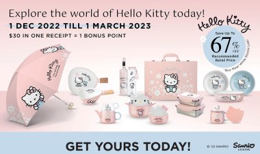 Fair Price Hello Kitty World $30 in one receipt for 1 bonus point redeem them till 1 March 2023