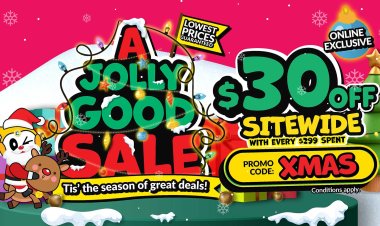 Courts xmas sale $30 off sitewide with ecery $299 spend