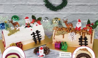 Swee Heng Bakery Xmas log cake Snowvy Wonder Red Velvet or Fantasy Salted Caramel best for Xmas