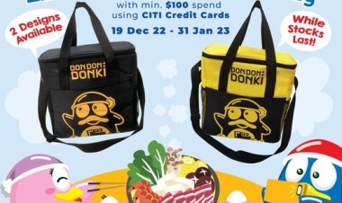 Don Don Donki free limited edition cooler bag min spend $100 with Citi credits card