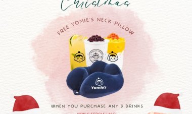 Yomie's Rice x Yogurt buy 3 drinks free travel neck pillow till 1 Jan