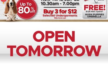 Hush puppies Apparel warehouse sale up to 80% off  till 15 Jan 2023