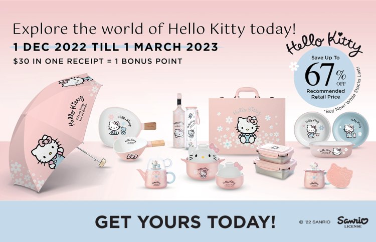 Fair Price Hello Kitty World $30 in one receipt for 1 bonus point redeem them till 1 March 2023