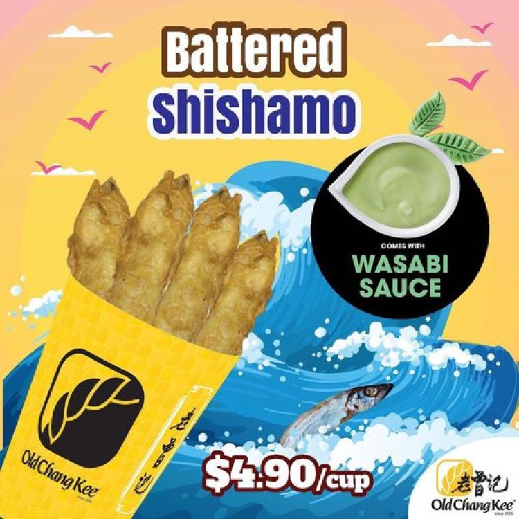 Old Chang Kee Battered Shishamo in a cup @ $4.90 Sentosa Beach Station outlet opening special till 31 Dec