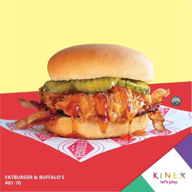 Fatburger & Buffalo's Hot Honey Crispy Chicken Sandwich try it today limited time product only