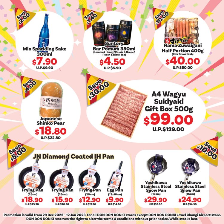 Don Don Donki cheers to 2023 sale 29 Dec to 12 Jan 2023
