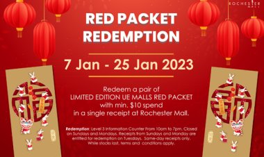 Rochester Mall free red packets with $10 spend in single receipt at mall