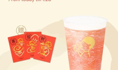 Heytea free sng bao set or wealth pin with purchase of 1 Strawberry Peach Cheezo Lite and 1 In Season or Refreshing fruit tea till 26 Jan