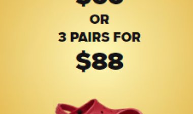 Crocs Chinese New Year sale 2 pairs for $66 or 3 pairs for $88
