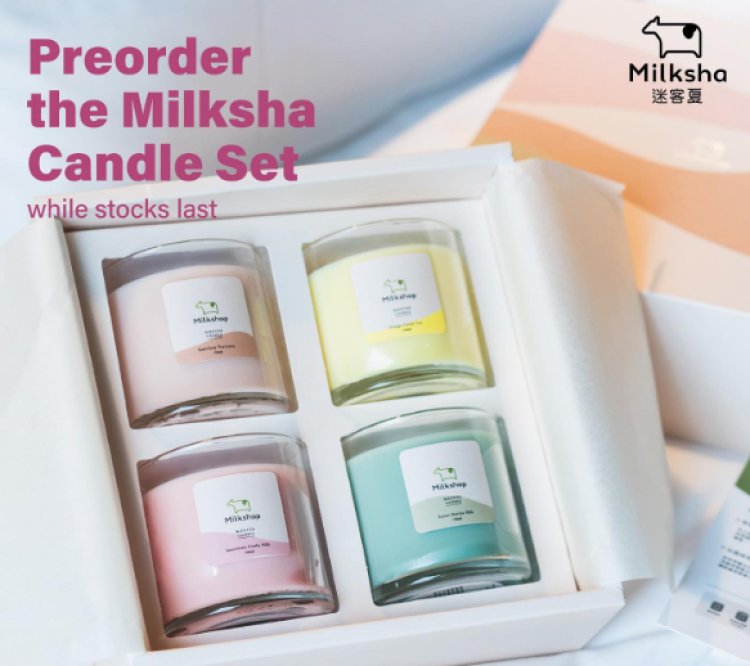 Milksha limited edition candle set perorder now till 1 Feb