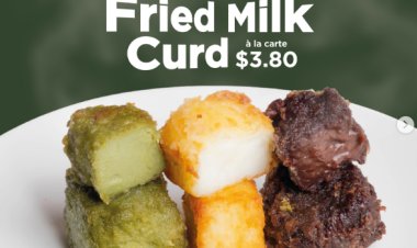 Milksha limited time special fried milk curd $3.80 come with three flavors